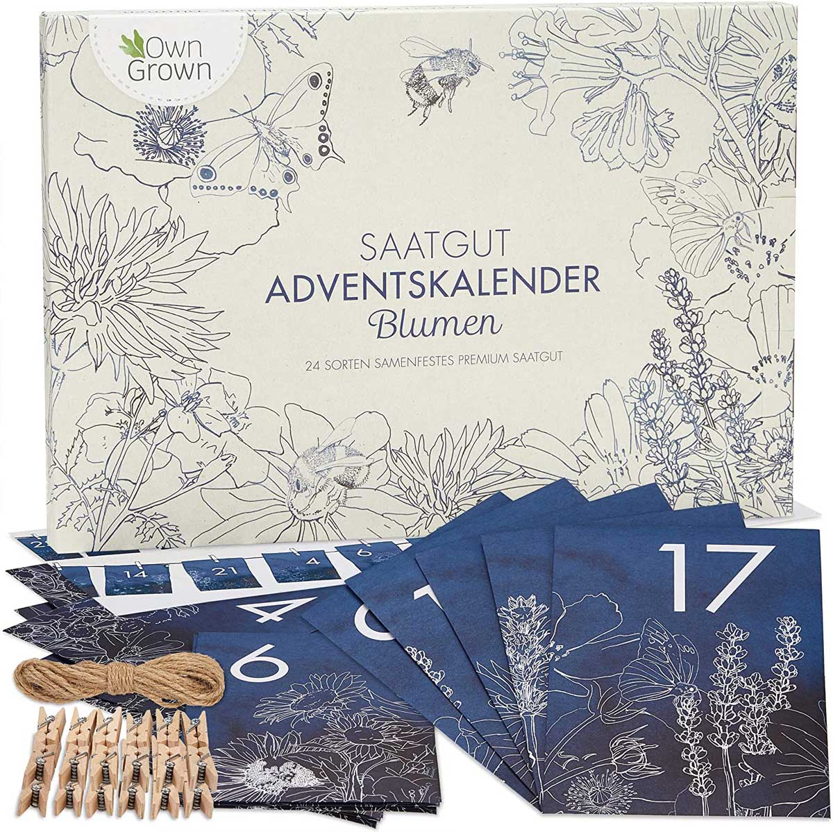 Blumen-Saatgut Adventskalender