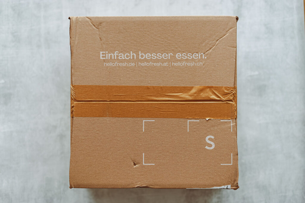 HelloFresh Kochbox - der Versandkarton