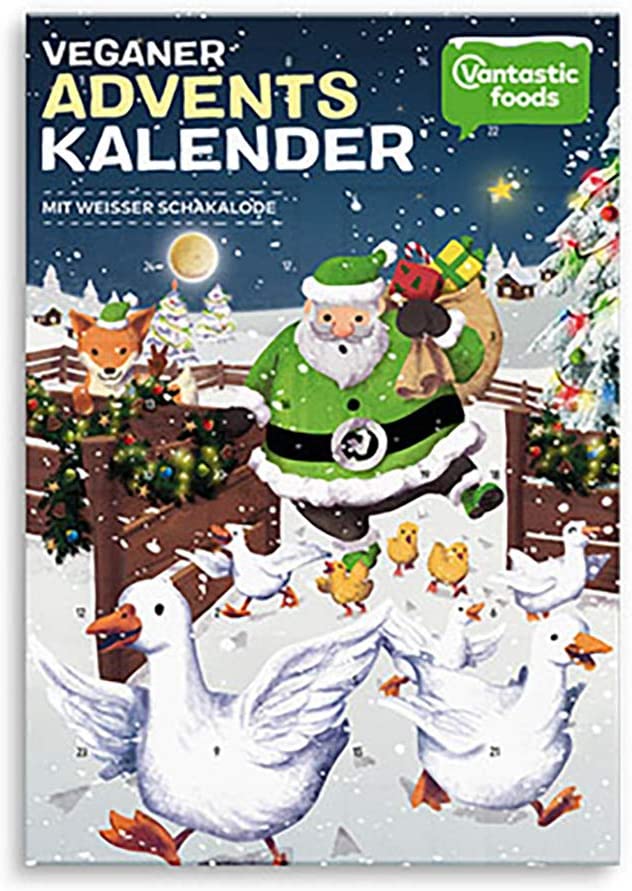 Schoko-Adventskalender mit weißer Schokolade